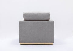 Valin Gray Linen Chair for Living Room, Meeting Room and Small Apartment