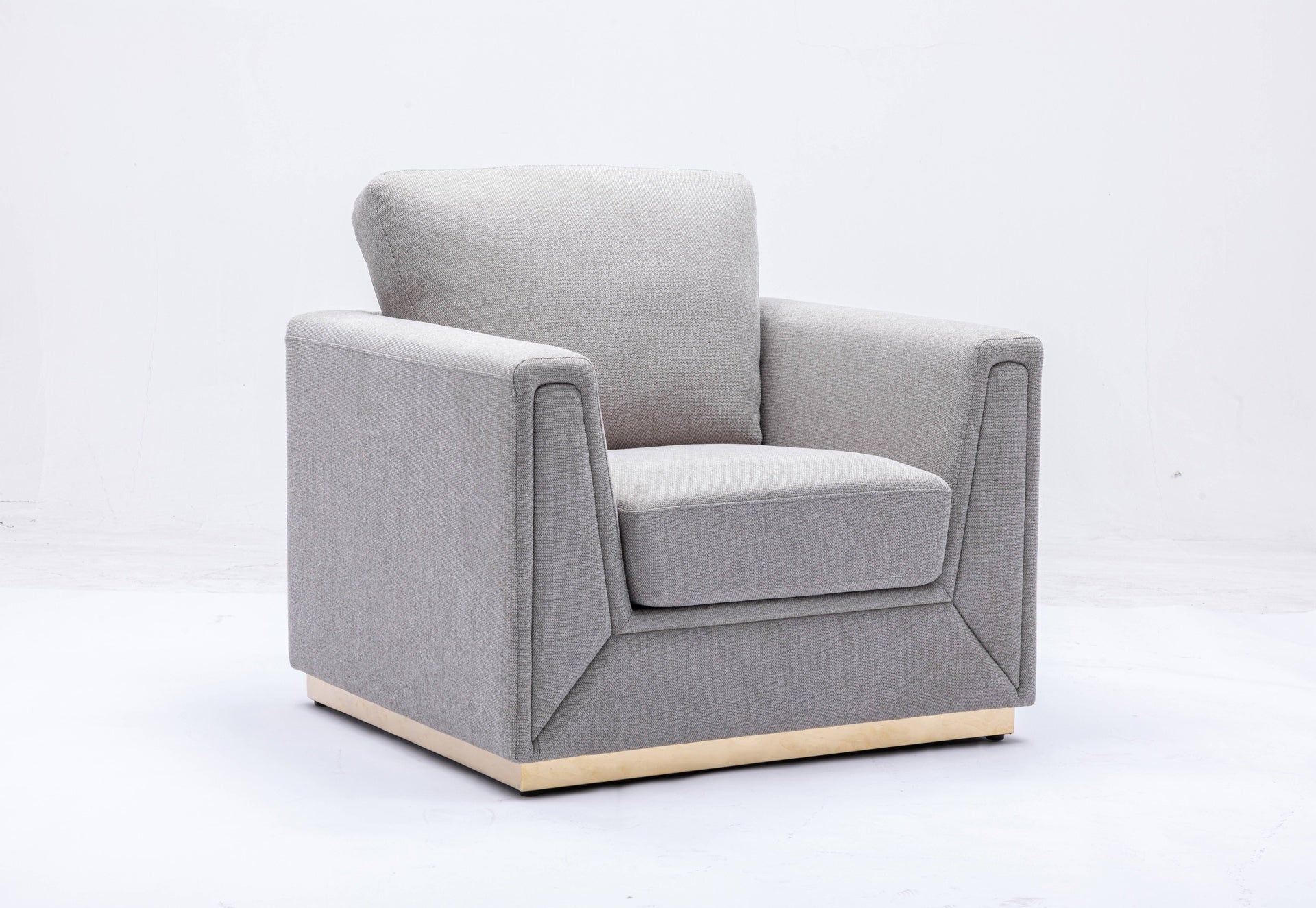 Valin Gray Linen Chair for Living Room, Meeting Room and Small Apartment