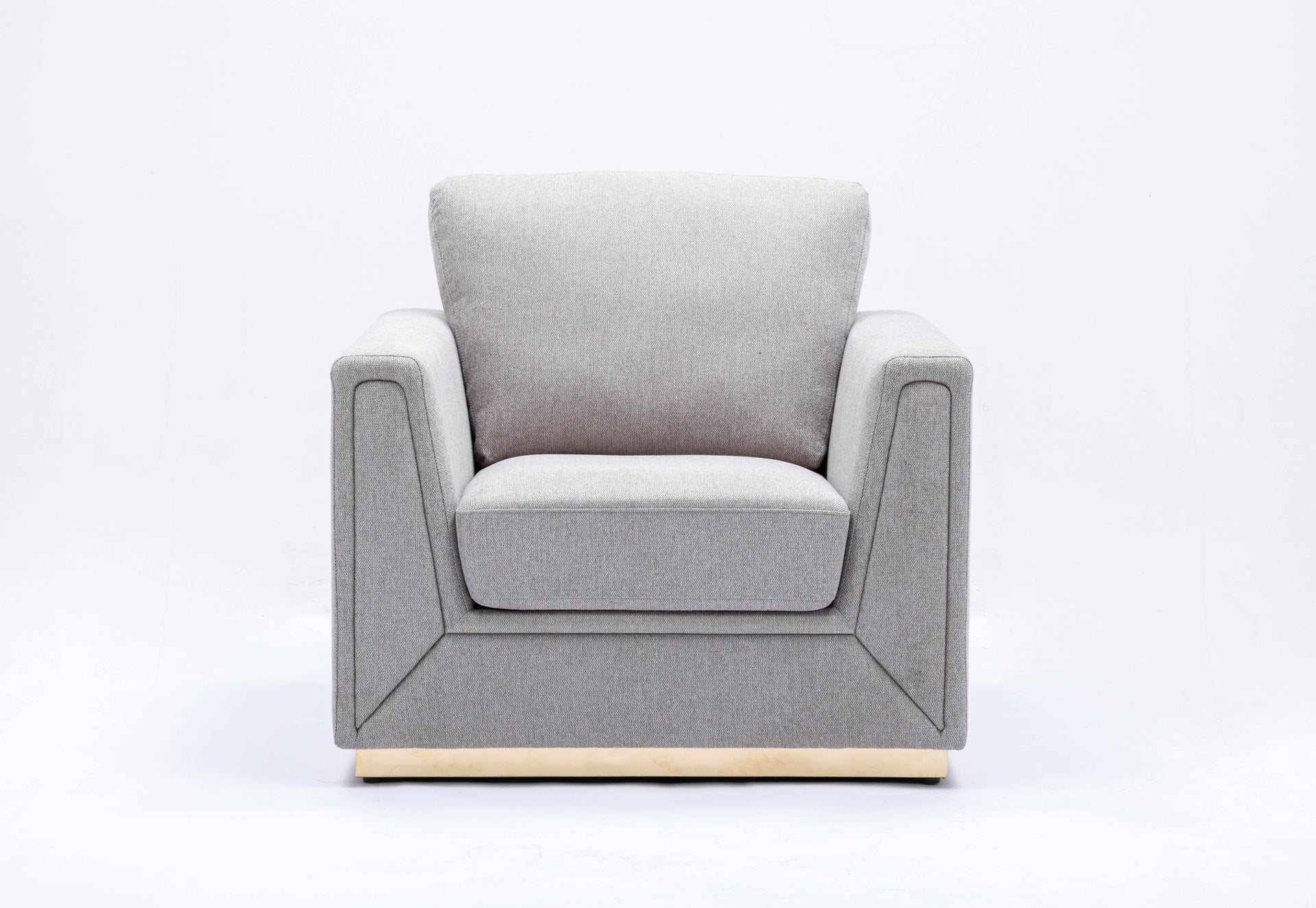 Valin Gray Linen Chair for Living Room, Meeting Room and Small Apartment
