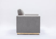 Valin Gray Linen Chair for Living Room, Meeting Room and Small Apartment