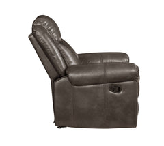 Lydia Brown Leather Aire Motion Loveseat W/USB & Console