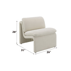 Innovative Elegance Jaeda Accent Chair in Curved Shape