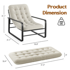 Accent Chair, Sherpa Arm Chair for Living Room, Mid Century Modern Accent Chairs, Boucle Reading Bedroom Chair