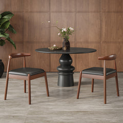 Weave Dining Chairs Set of 2, Mid-Century Modern Kitchen Chair with Solid Oak Frame & Handwoven Seat for Living Dining Room