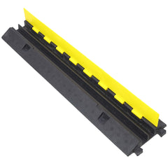 Cable Protector Ramp, 2 Channels Speed Bump Hump, Rubber Modular Speed Bump Rated 5500 LBS Load Capacity, Protective Wire Cord Ramp Driveway Rubber Traffic Speed Bumps Cable Protector,5 Packs