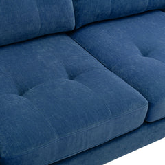110" L-Shape Convertible Sectional Sofa Couch with Movable Ottoman for Living Room, Apartment, Office, Blue