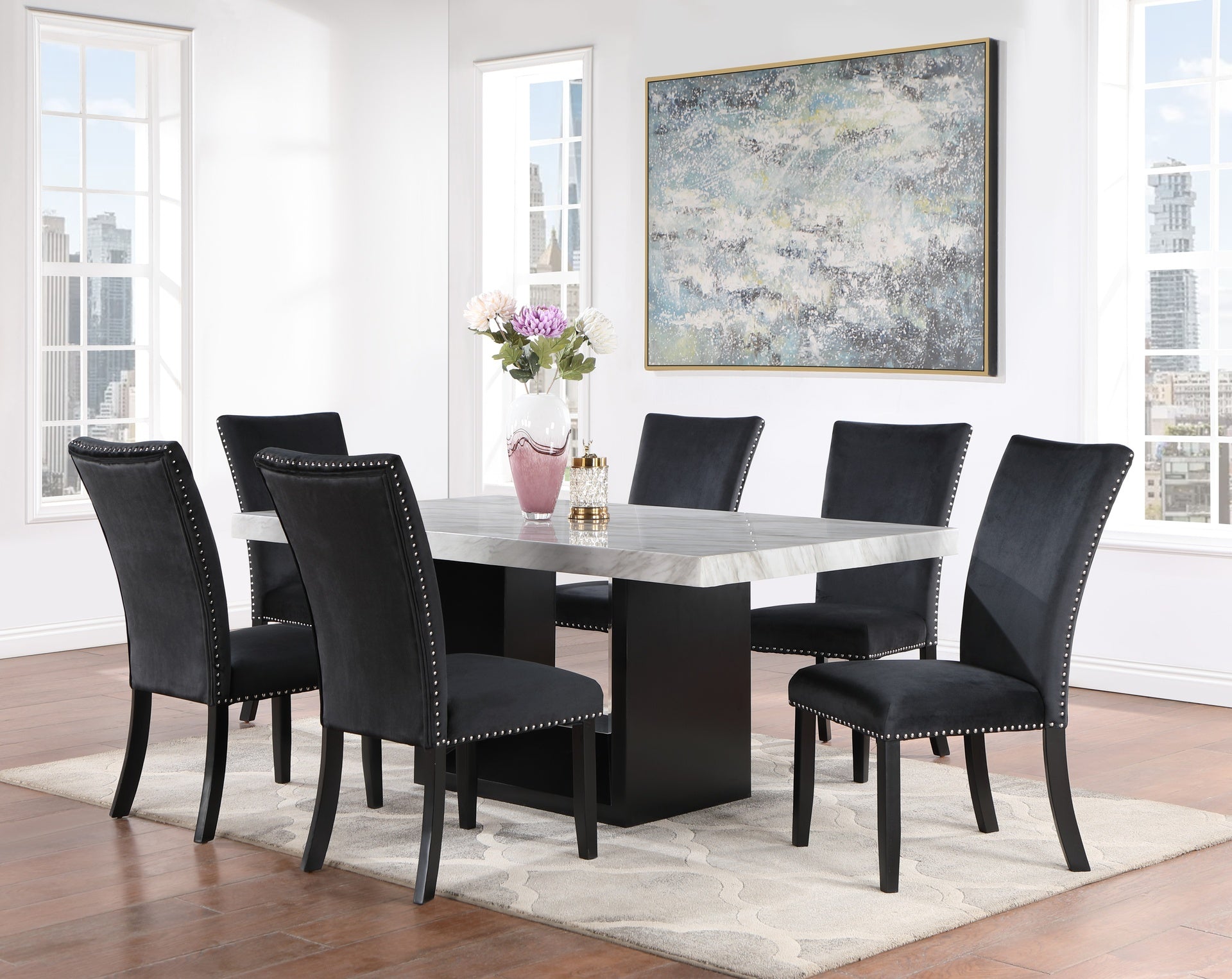 JHOANNA BLACK DINING CHAIRS (KIT OF 2)