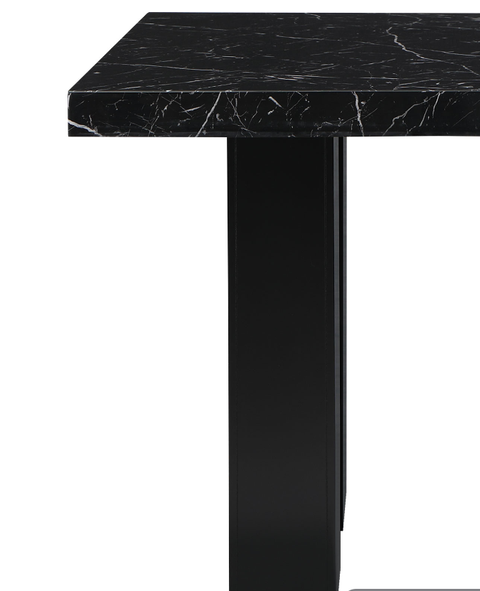 MIKHA BLACK BAR TABLE AND BLACK BAR STOOLS