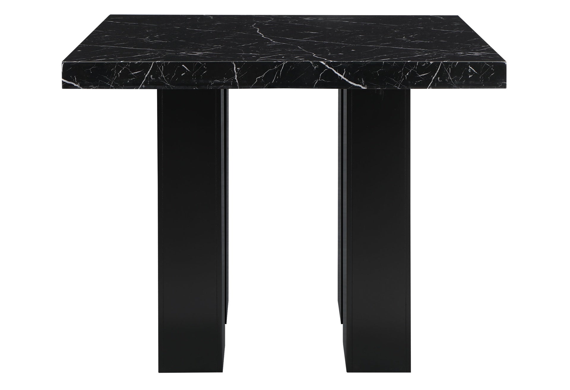 MIKHA BLACK BAR TABLE AND BLACK BAR STOOLS