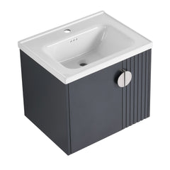 24 Inch Bathroom Vanity with Sink, For Small Bathroom, Bathroom Vanity with Soft Close Door
