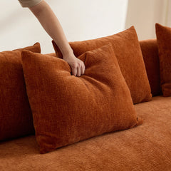 134.63'' Oversized L-Shape Sectional Sofa Couch with Facing Chaise Right  Sofa with Deep Seat for Living Room ORANAGE