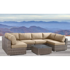 All-Weather Wicker 6-Person Seating Set with Premium Cushions – Pre-Assembled