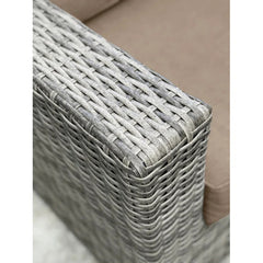 79'' Wide Outdoor Loveseat with HDPE Wicker Frame