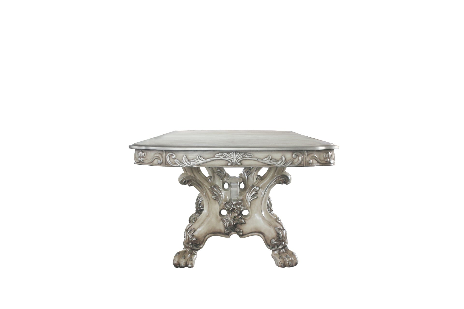Dresden Vintage Bone White Finish Dining Table