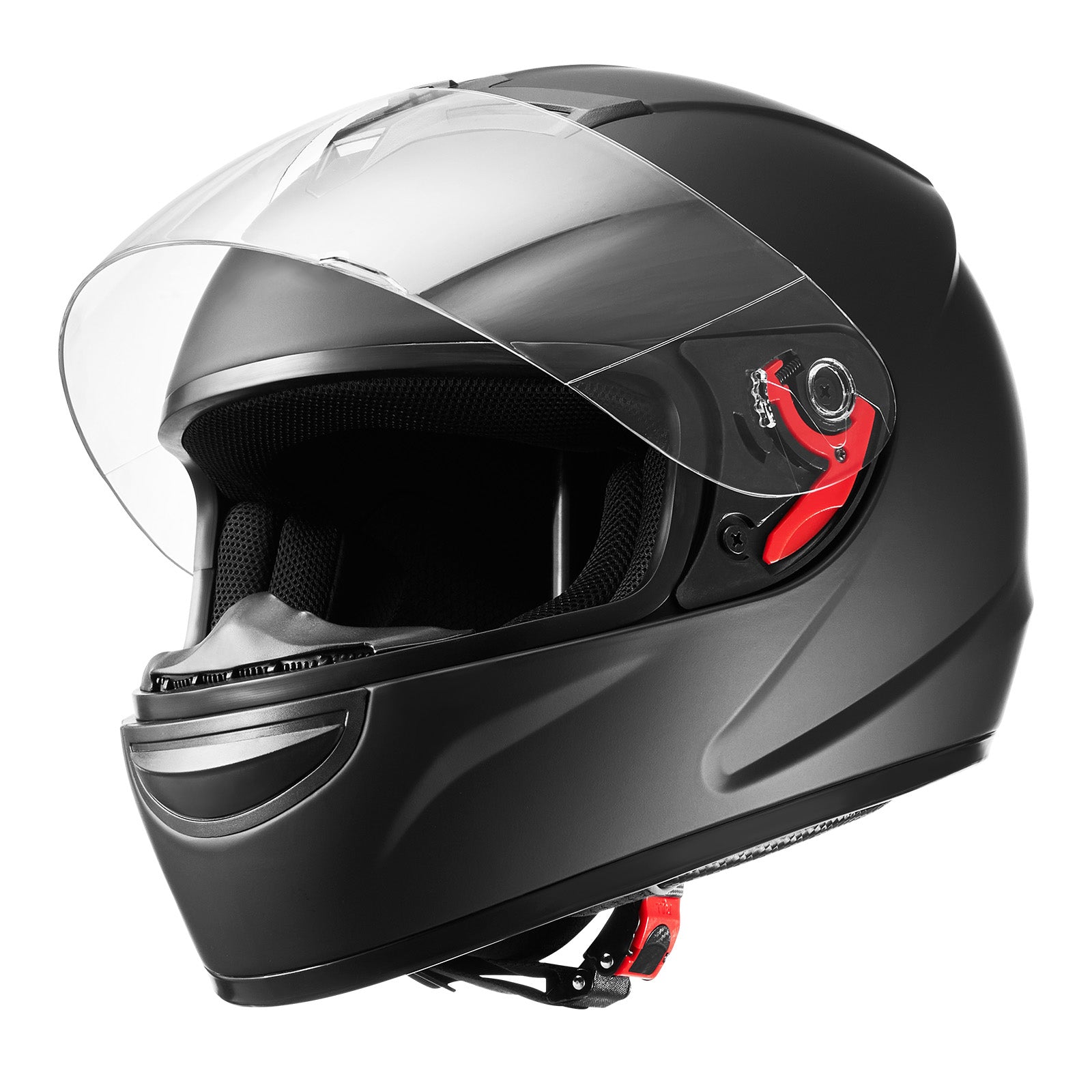Motorcycle Helmet, Full Face, Adult Motocross Dirt Bike Helmet with Tinted and Clear Dual Visor, Motorbike Racing Street with Detachable Liner for Men & Women, DOT Approved, (Matte Black, M)