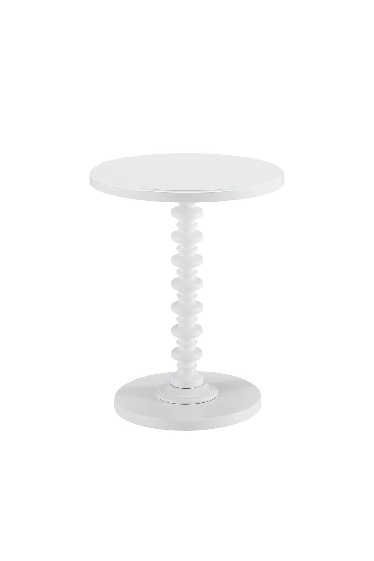 Acton White Finish Accent Table