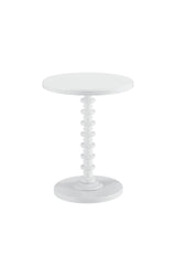 Acton White Finish Accent Table
