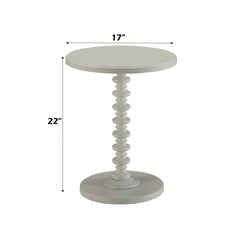 Acton White Finish Accent Table