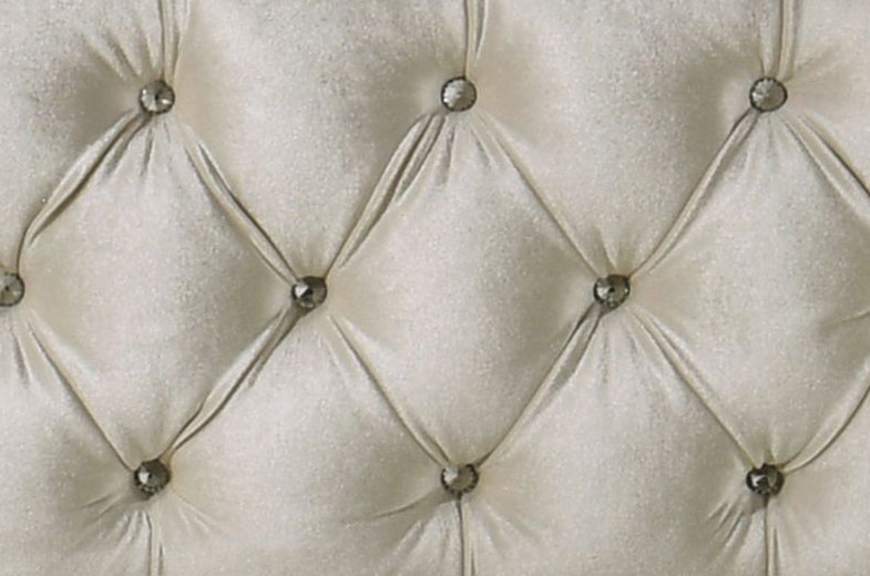 Lucienne Beige Velvet EK Bed W/Led