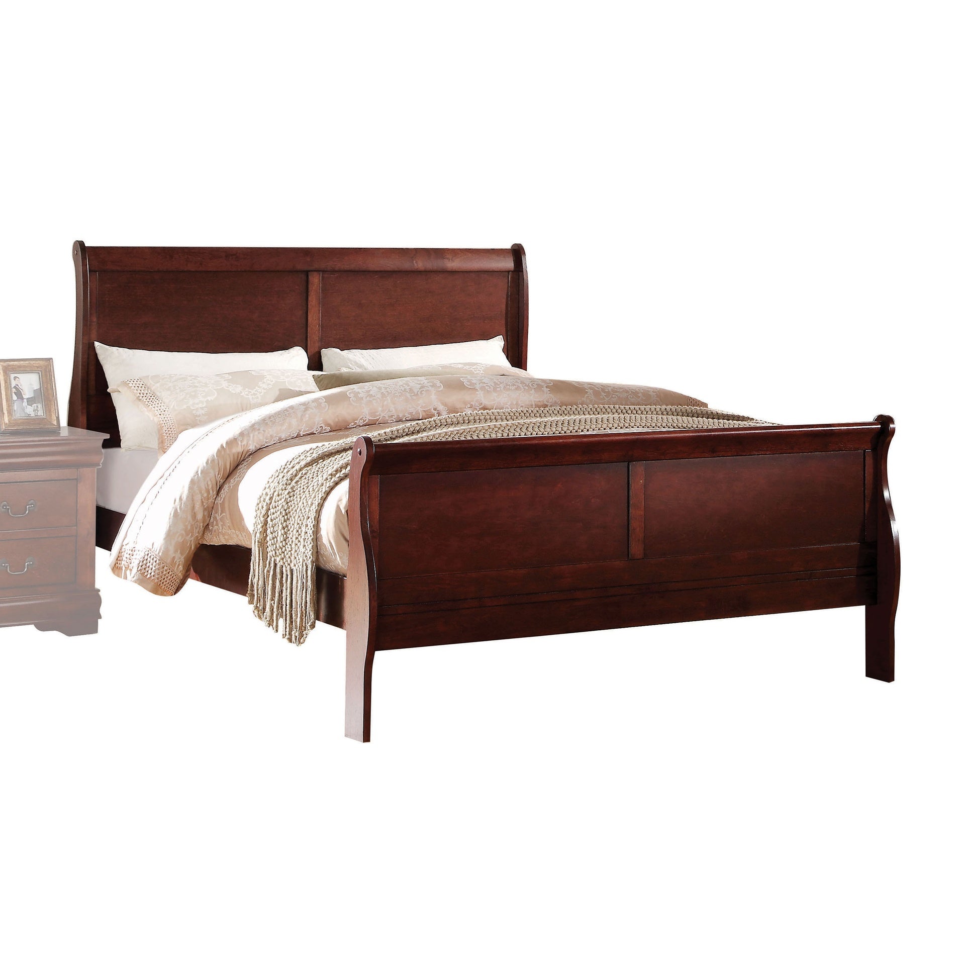 Louis Philippe Cherry Finish Twin Bed