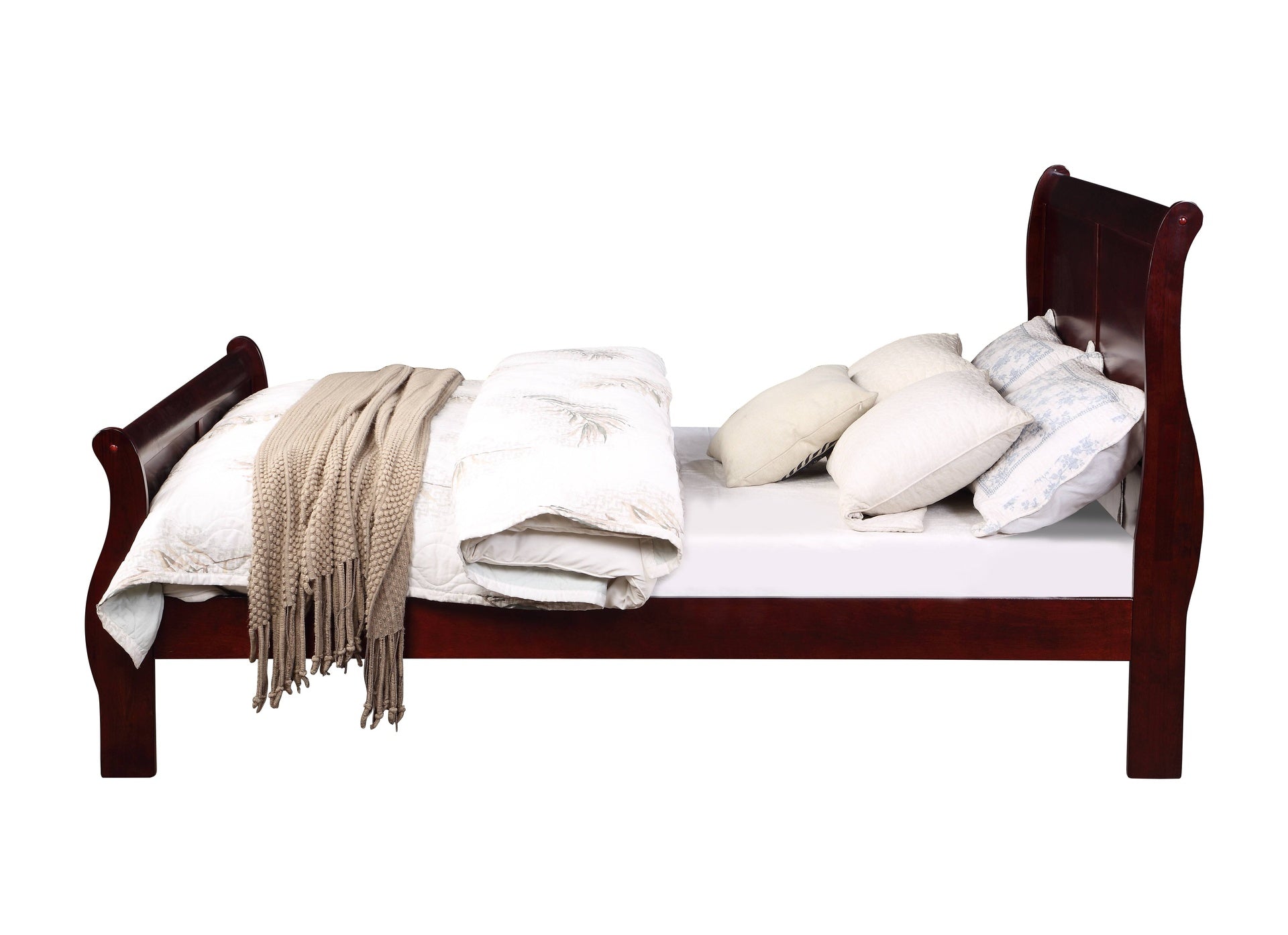 Louis Philippe Cherry Finish Twin Bed