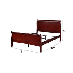 Louis Philippe Cherry Finish Twin Bed