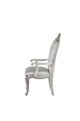 Gorsedd Cream Fabric & Golden Ivory Finish Arm Chair (Set of 2)