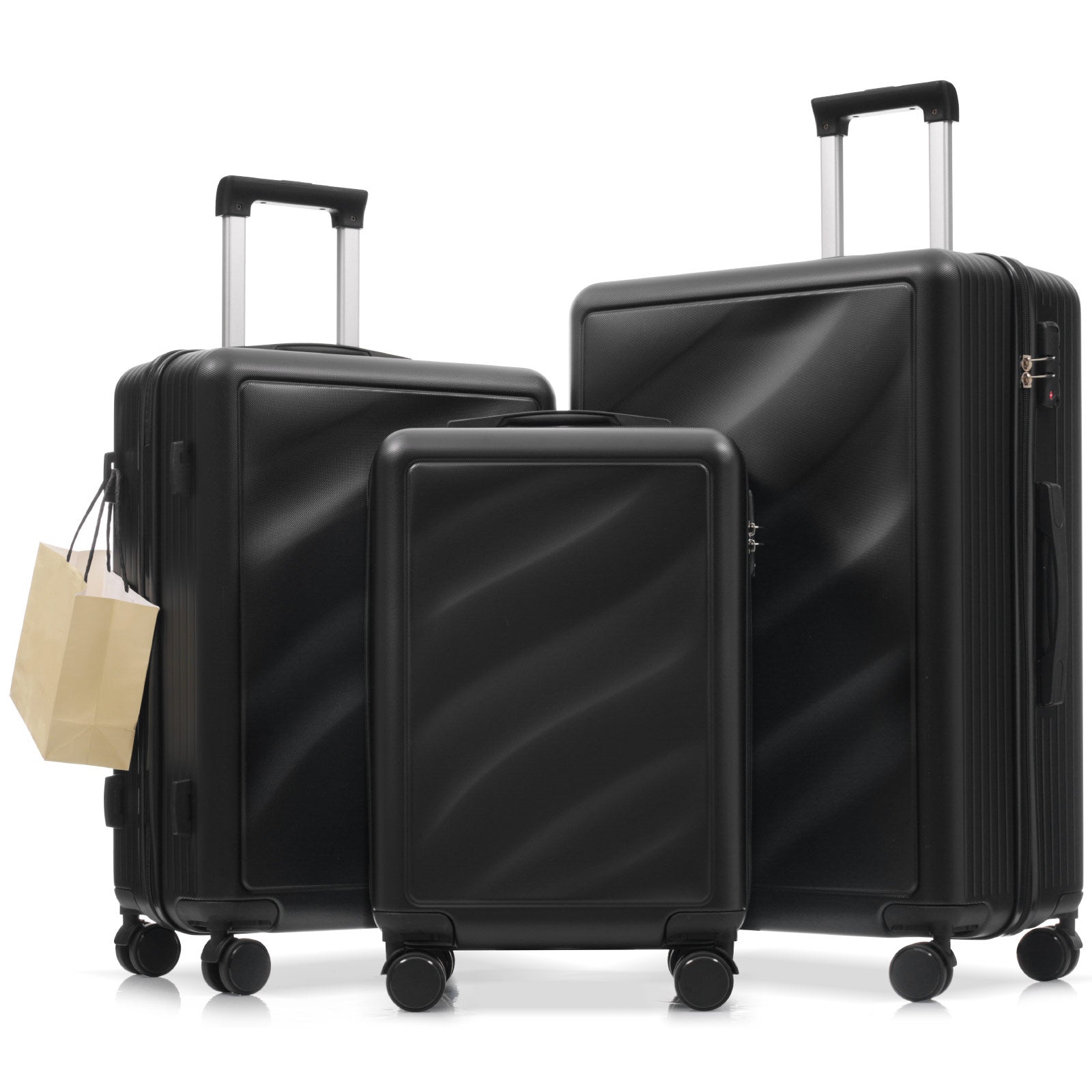 Luggage Set 3 Piece, Lightweight Durable ABS Suitcases with Spinner Wheels and TSA Lock, Carry-on & Checked Travel Luggage (20"/24"/28")