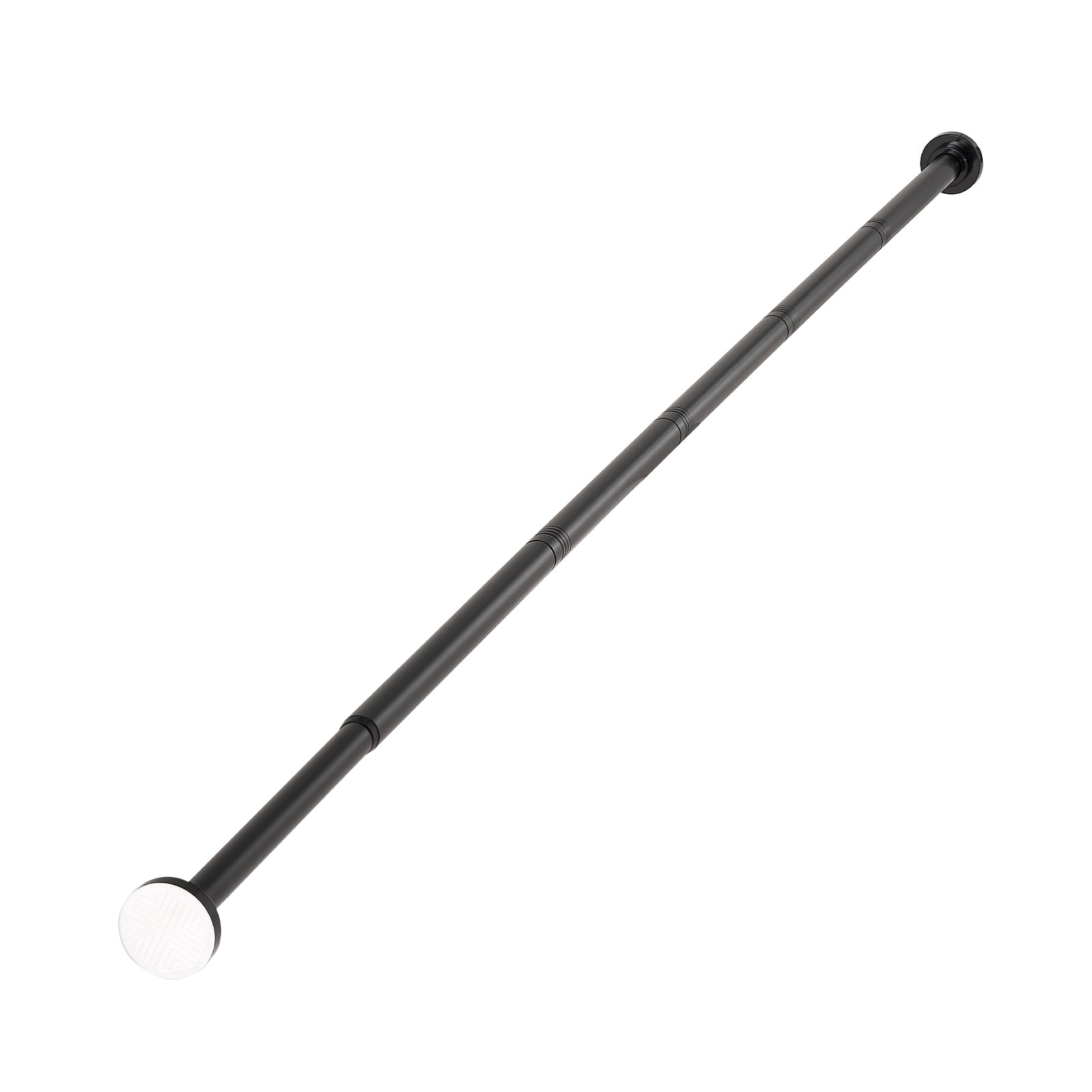 Shower Curtain Rod, 28-76 Inches, 1 Inch Diameter, Adjustable Spring Tension Stainless Steel Telescoping Rod with Holders, No Drilling Non-Slip for Bathroom, Closet, Window, Room Divider, Black