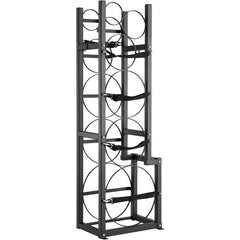 Refrigerant Tank Rack, with 1 x 50lb, 2 x 30lb and Other 3 Small Bottle Tanks, Cylinder Tank Rack 15.55x12.99x49.8 in, Refrigerant Cylinder Rack and Holders for Freon, Gases, Oxygen, Nitrogen