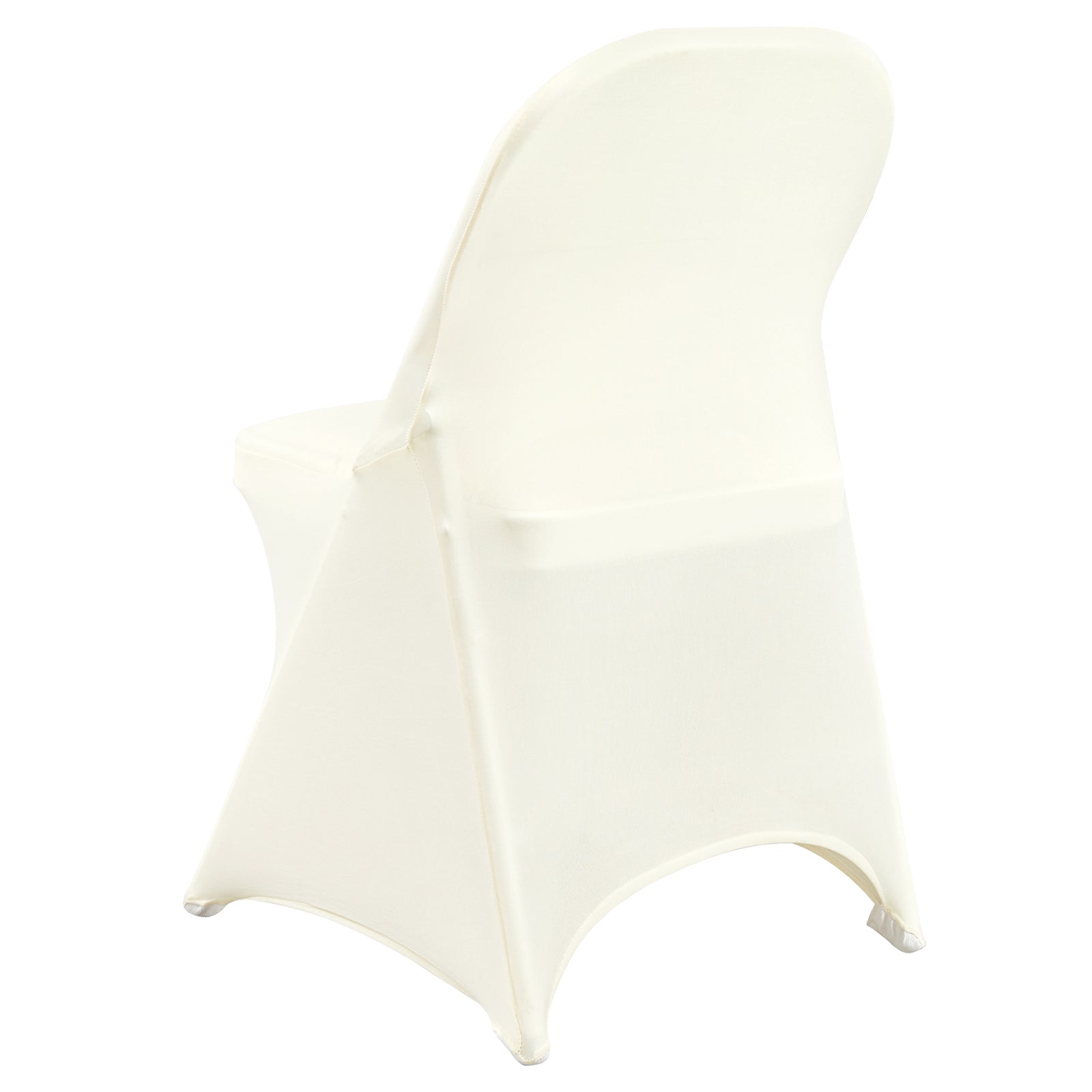 Stretch Spandex Folding Chair Covers, Universal Fitted Chair Cover, Removable Washable Protective Slipcovers, for Wedding, Holiday, Banquet, Party, Celebration, Dining (50PCS Ivory White)