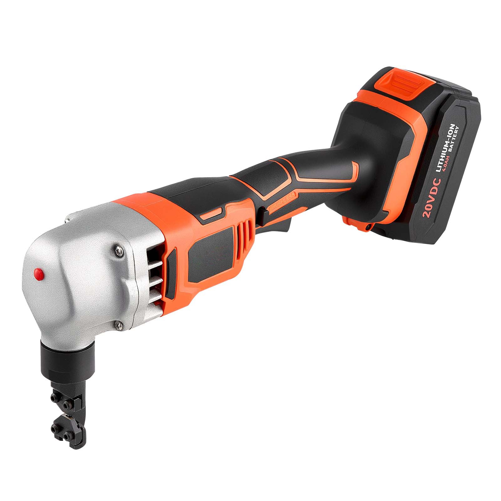 Cordless Metal Nibbler, with 18 V 4000 mAh Battery, 1200 RPM Brushless Motor, Electric Nibbler Metal Cutter with Plastic Carrying Case for Cutting Stainless Steel, Aluminum, and Copper Sheet