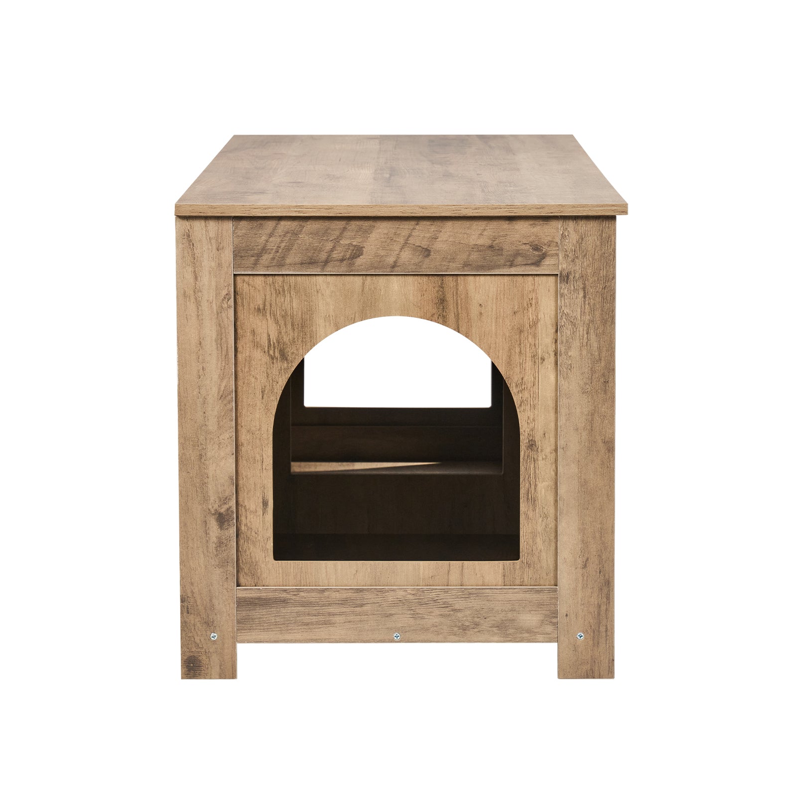 Cat Litter Box Enclosure Wooden Litter Box Furniture Hidden 2 Rooms Greige