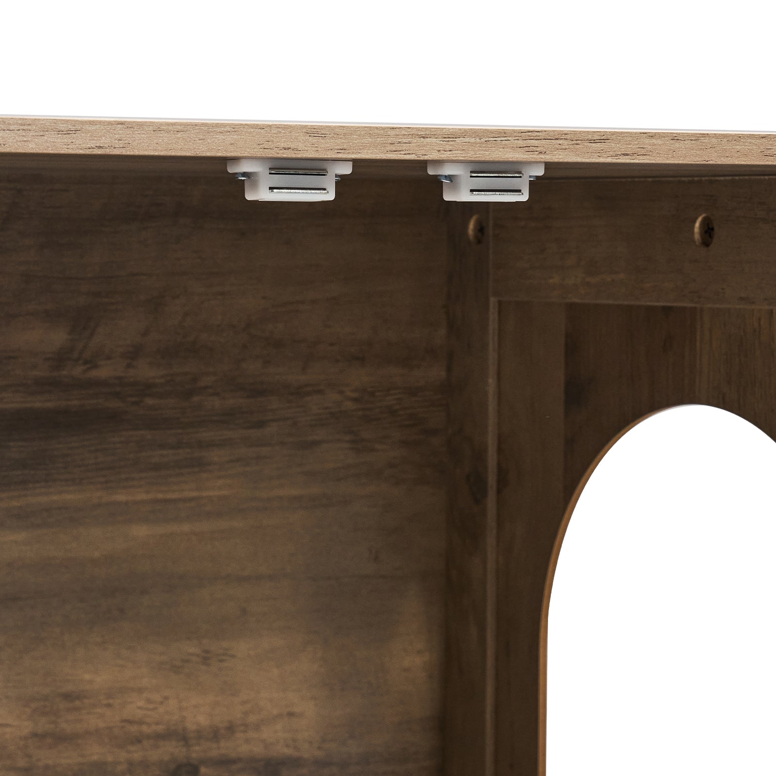 Cat Litter Box Enclosure Wooden Litter Box Furniture Hidden 2 Rooms Greige