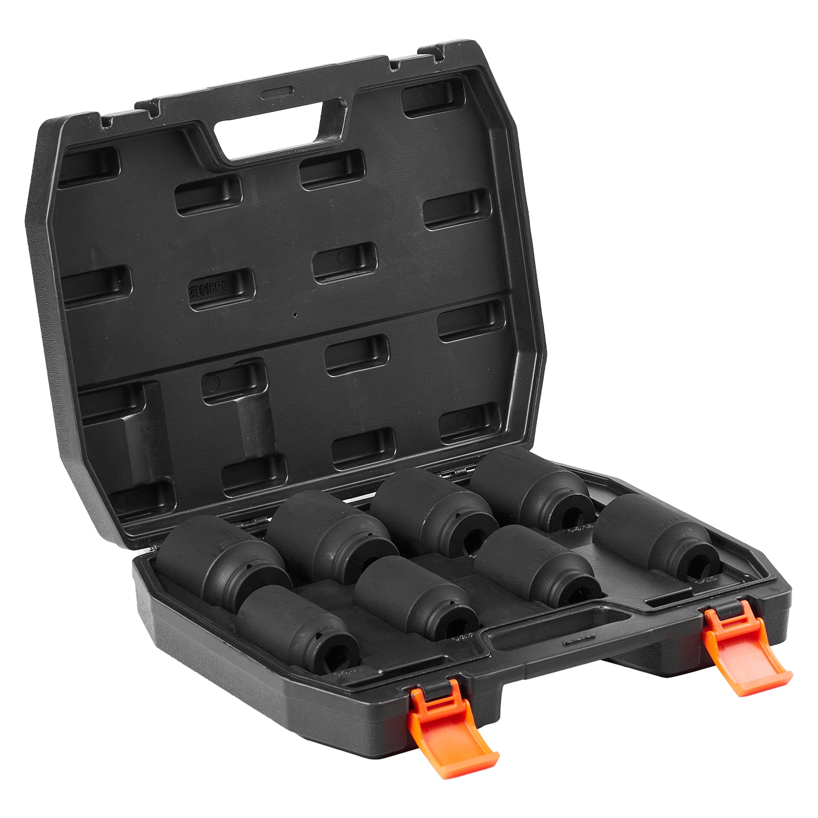 Axle Nut Impact Socket Set 1/2" Drive Deep 6-Point 8PCS SAE Nut Socket