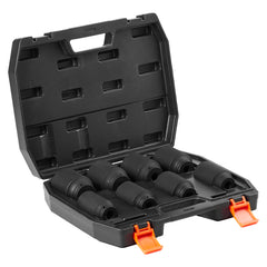 Axle Nut Impact Socket Set 1/2" Drive Deep 6-Point 8PCS SAE Nut Socket