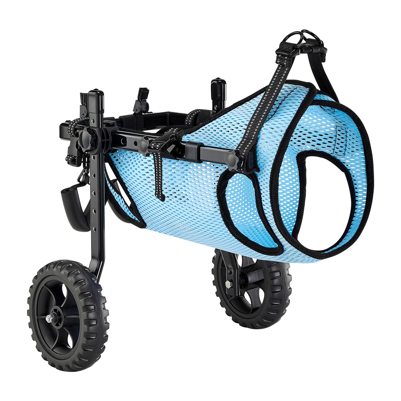 Dog Wheelchair for Back Legs, Adjustable 2 Wheels Pet Wheelchair, Lightweight Dog Cart with Shock-Absorbing Wheels, Mobility Support Wheel Chair for Disabled Injured Dogs up to 33lbs, Medium