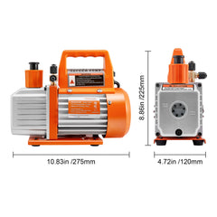 AC Vacuum Pump 3.5 CFM HVAC Single Stage Rotary Vane Vacuum Pump Oil Included