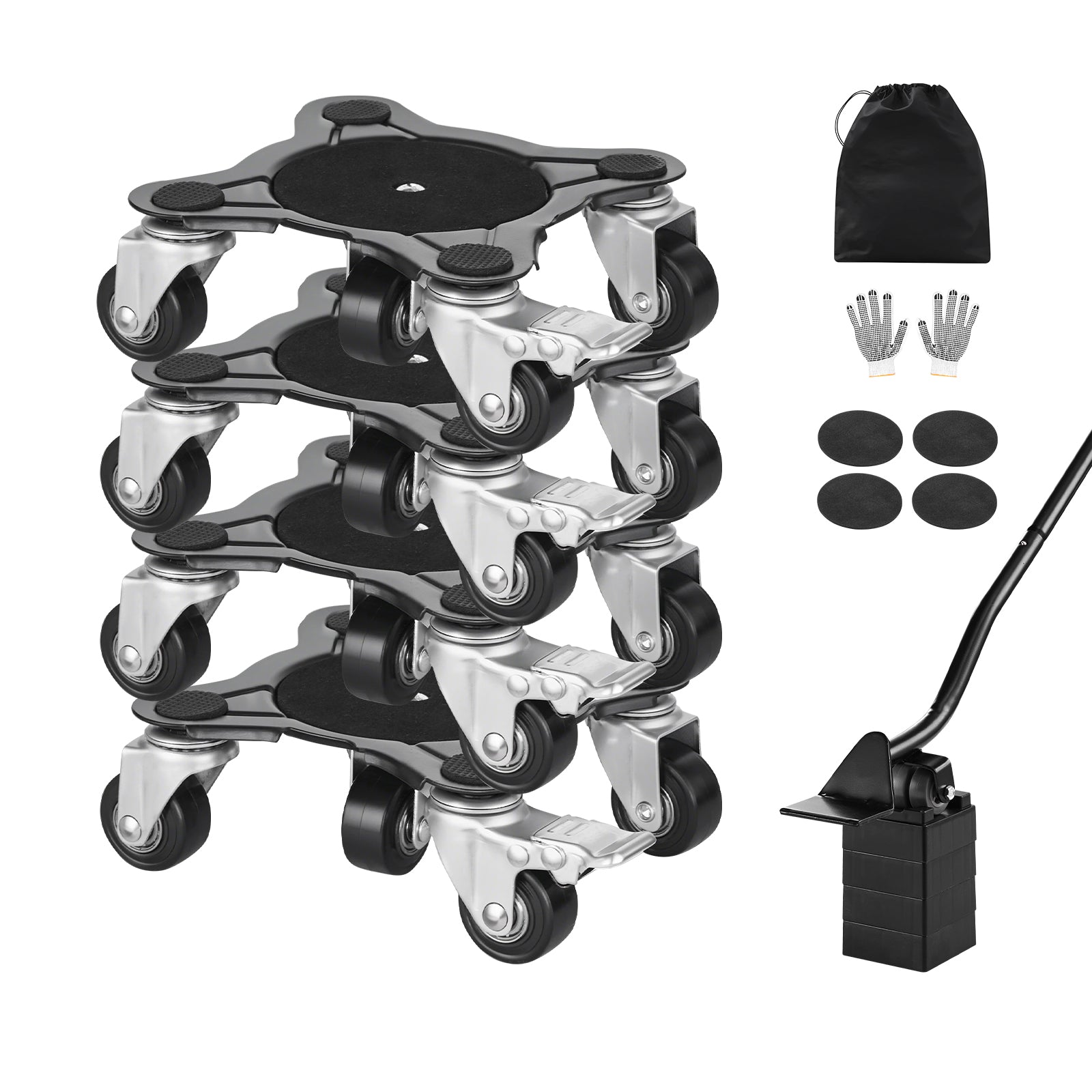 Furniture Dolly Heavy Duty Furniture Mover with 5 Wheels 1200 lbs Capacity
