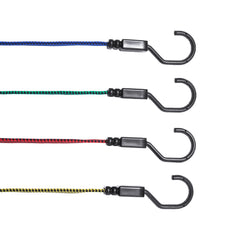 32 Pcs Flat Bungee Cord Set 17 mm Heavy Duty Bungee Straps with J-Hooks