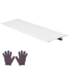 Door Threshold Ramp, 1 inch Rise, Aluminum Alloy Threshold Ramp Rated 800 lbs Load Capacity, Handicap Ramps for Home Steps for Wheelchair, Scooters, Power Chairs, Walkers, Bicycle, Tricycle