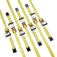 Ratchet Tie Down Straps (10PK), 10000 lb Break Strength, Endless Ratchet with 10 Premium 2" x 30' Tie Downs Heavy Duty, Track Spring Fittings for Moving Securing Cargo, Appliances, Motorcycle