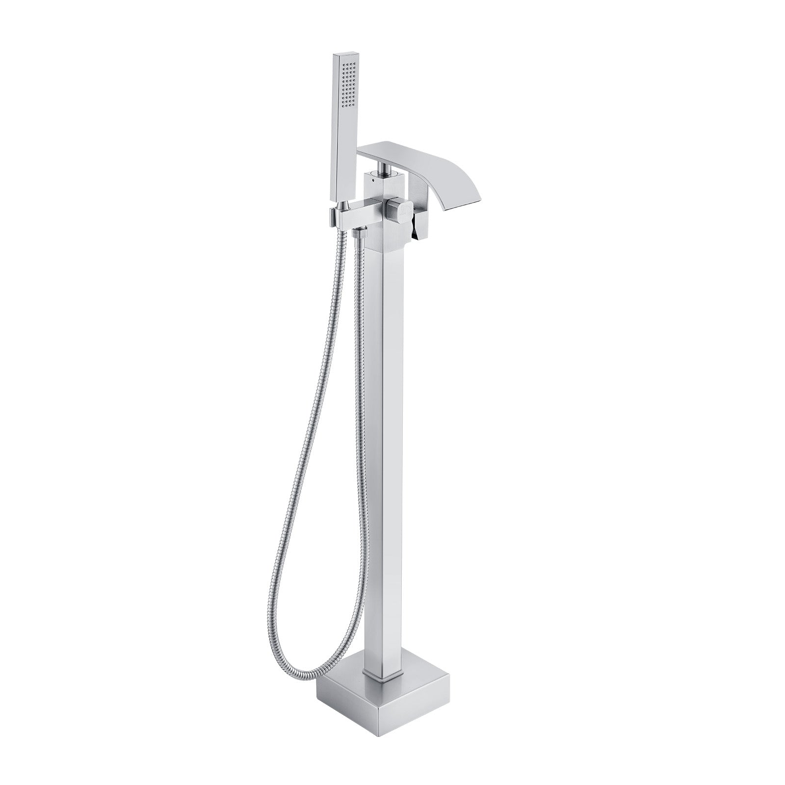 Freestanding Bathtub Faucet, Floor Mount, Freestanding Tub Filler, Shower Mixer Taps, Two Water Modes, 360° Swivel Spout, for Bathing & Showering Pet Bathing Cleaning Drains Toilet Flushing