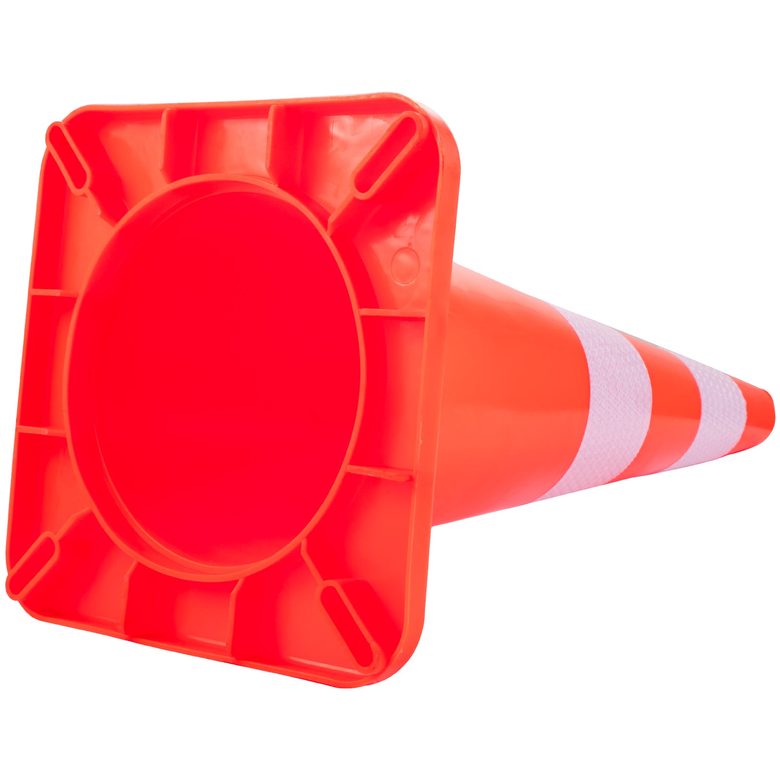 Safety Cones, 10PCS 28" Traffic Cones, PVC Orange Construction Cones, 2 Reflective Collars Traffic Cones with Weighted Base and Hand-Held Ring Used for Traffic Control, Driveway Road Parking