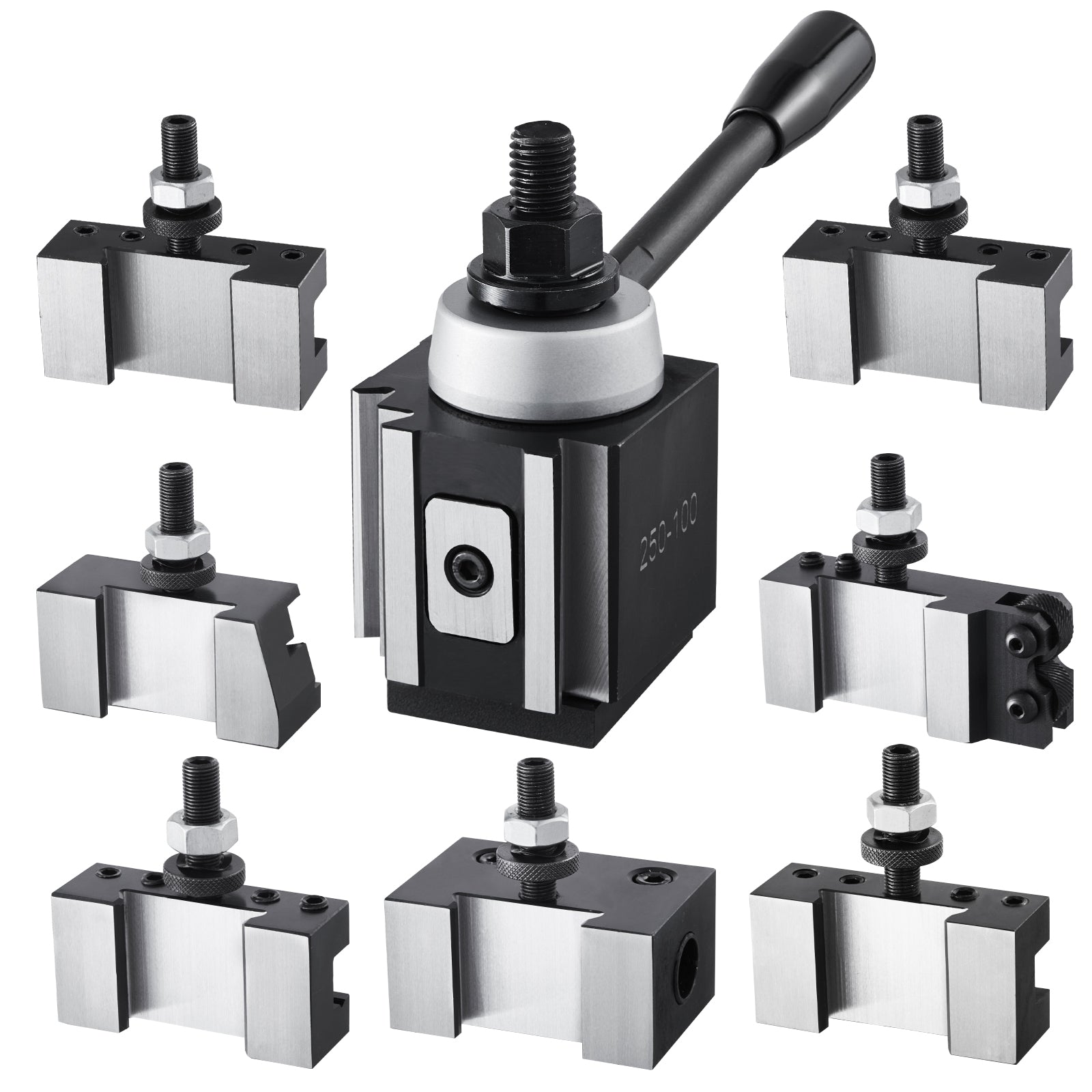 Quick Change Tool Post Set 8 Pcs Lathe Tool Holders for 6"-12" Mini Lathe Swing