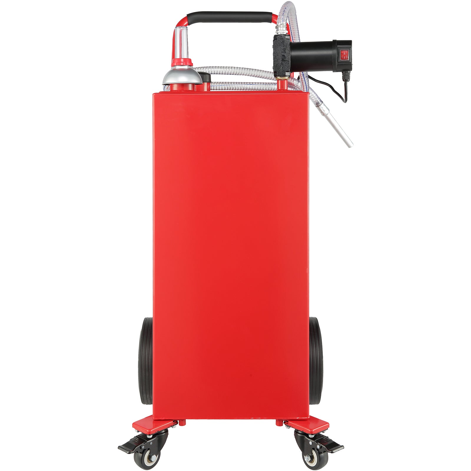30 Gallon Fuel Caddy, 23.5 L/min, 180W Portable Storage Tank Container with Electric Pump Wheels, Fuel Transfer Storage Tank for Diesel Lubricating Oil Machine Oil Car Mowers Boat Motorcycle