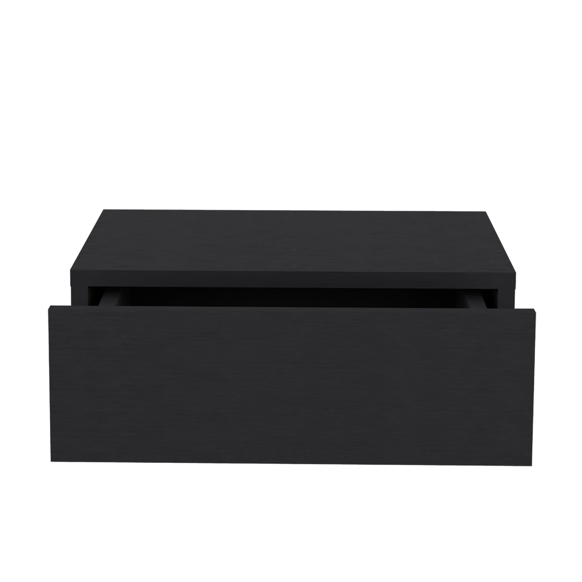 Floating Nightstand 5"H, Modern Wall-Mounted Bedside Shelf with Drawer, Black