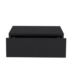 Floating Nightstand 5"H, Modern Wall-Mounted Bedside Shelf with Drawer, Black
