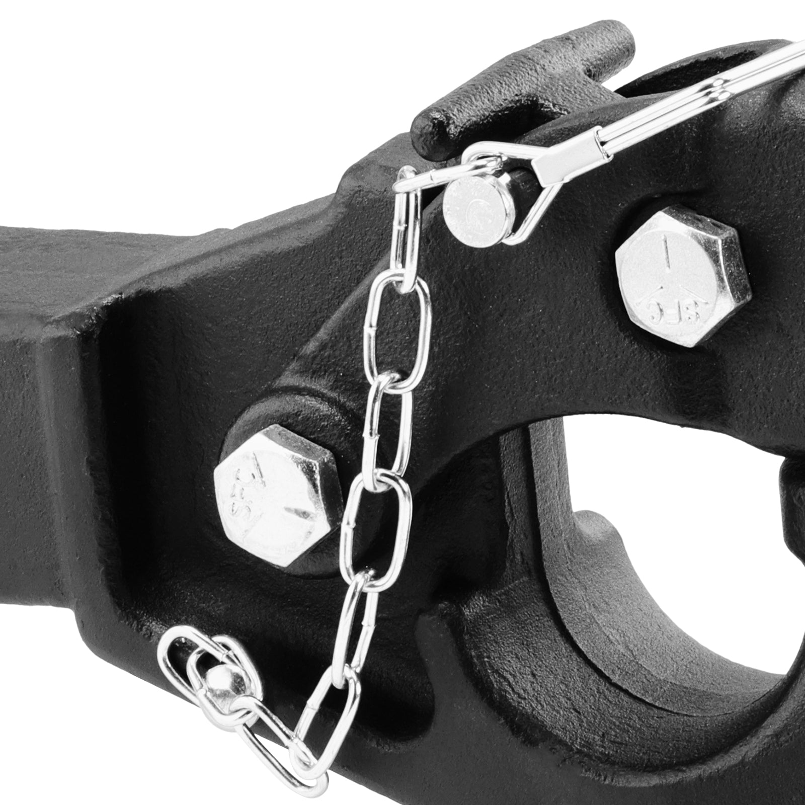 Pintle Hitch 2 inches Receiver Hook for 2.5 to 3 inches Lunette Ring 20000 lbs