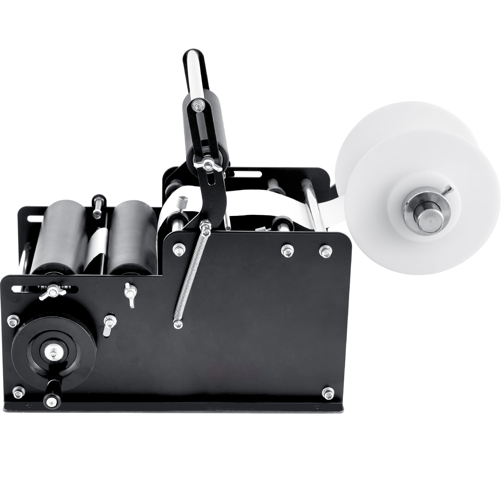 Manual Round Labeling Machine, 15-20pcs/min, Bottle Label Applicator for Round Bottles, Adjustable Manual Round Bottle Labeler Suitable for Bottle Diameter 0.78-4.72 inches (with Pressing Bar)